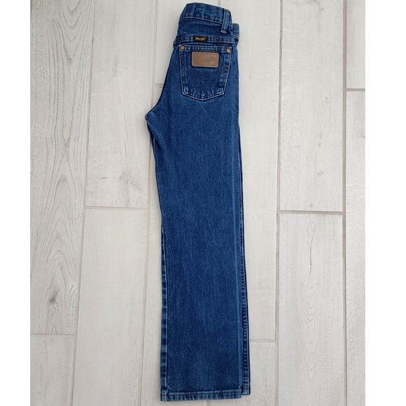 Wrangler Boys Size 11 Slim Western Cowboy Workwear Denim Adjustable Straight - Picture 9 of 9